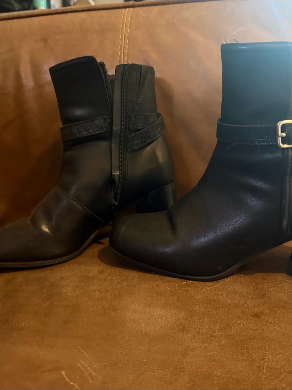 Women’s Black Ankle Boots with Side Zip